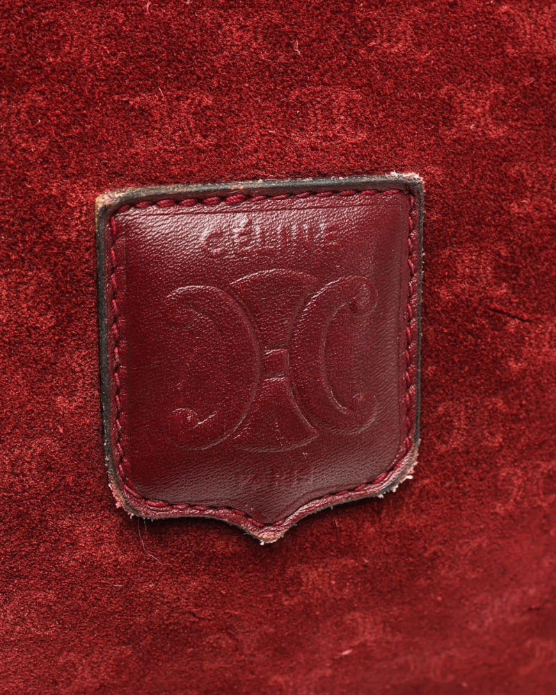 Celine Céline Suede Macadam Boston Bag