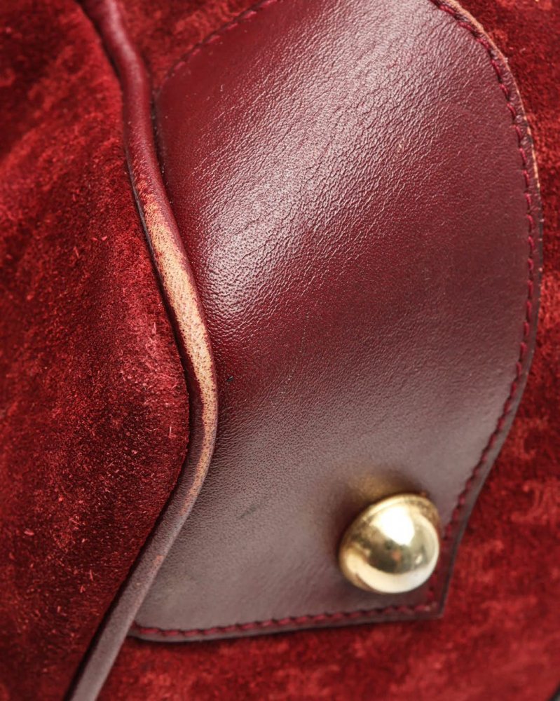 Celine Céline Suede Macadam Boston Bag