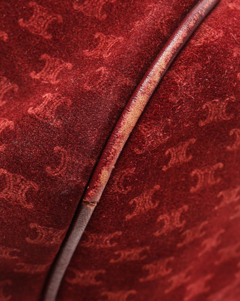 Celine Céline Suede Macadam Boston Bag