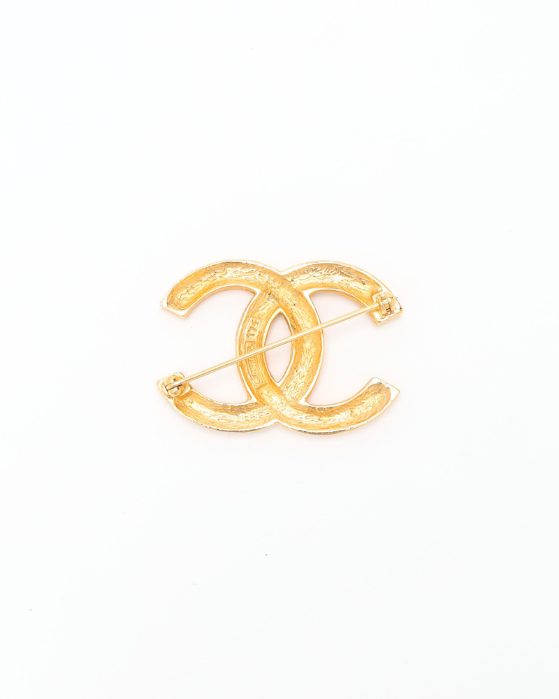 Chanel Coco Mark Rhinestone Brooch