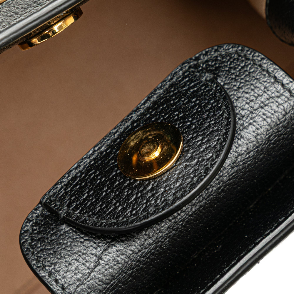 Gucci Diana Mini Leather Tote Handbag Black