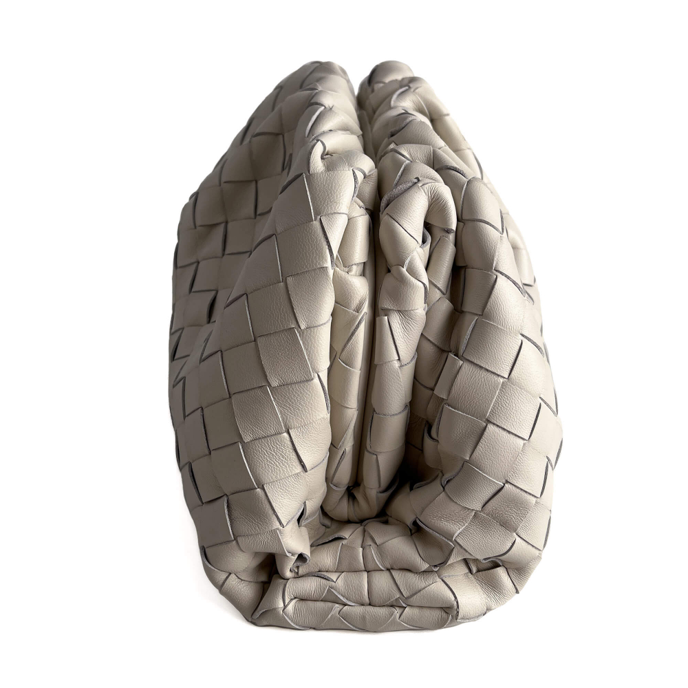 Bottega Veneta Pouch Small Intrecciato Leather Pouch Clutch White