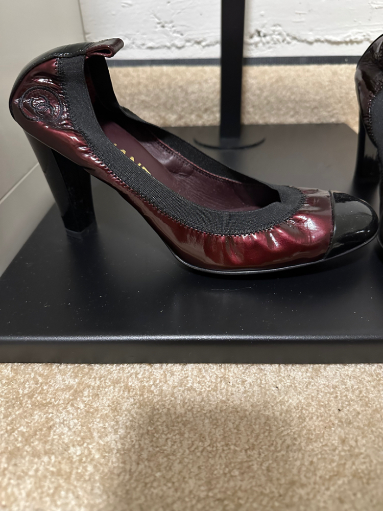 Chanel Heels in Burgundy