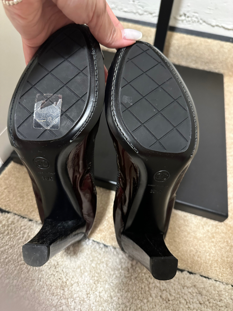 Chanel Heels in Burgundy