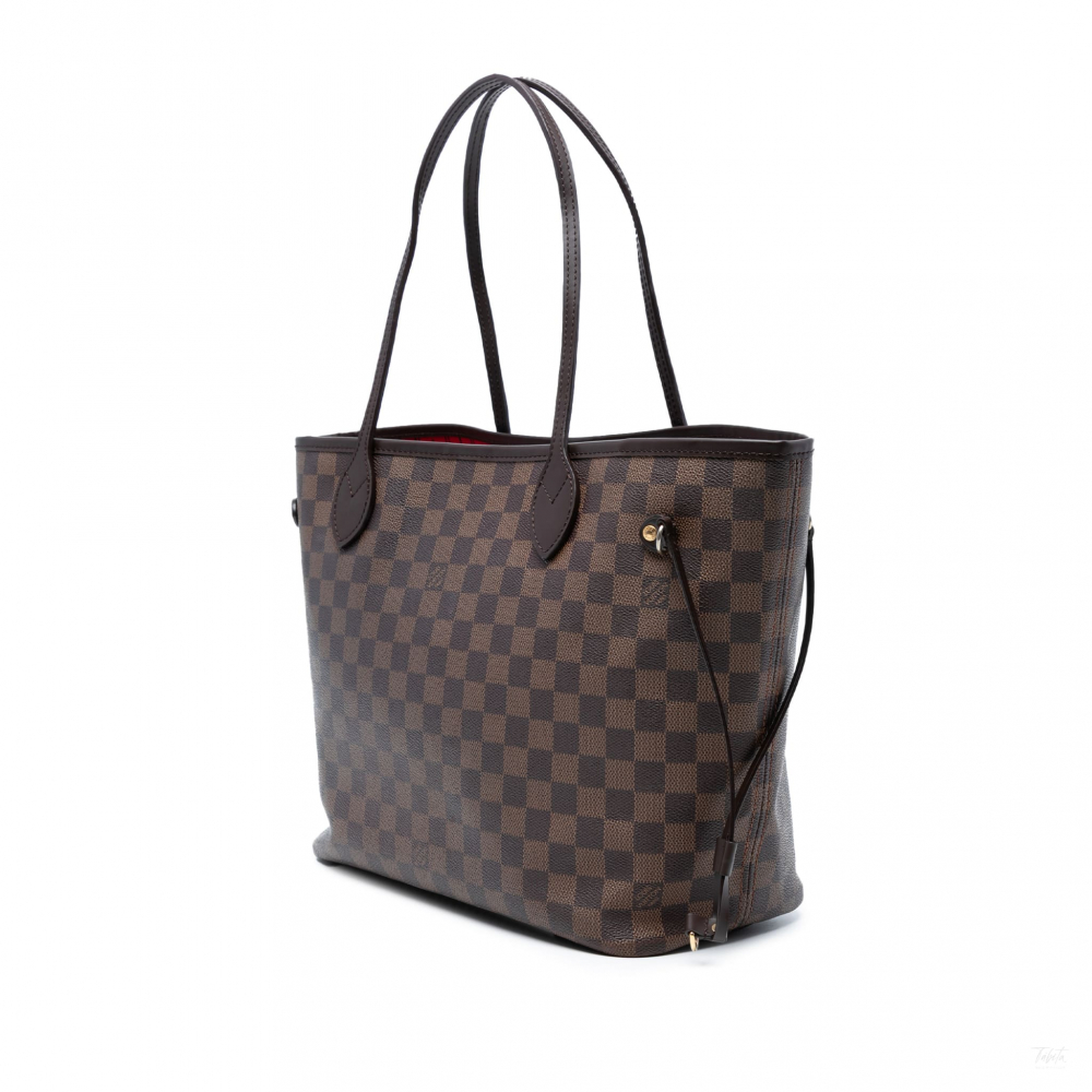 Louis Vuitton Neverfull MM Canvas Pre-2013 Shopper Shoulder Bag Damier Ebene