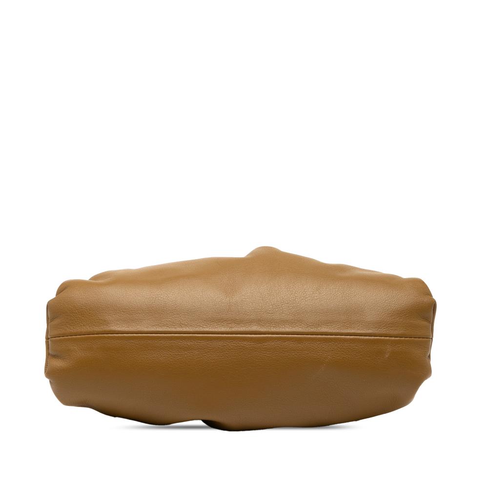 Bottega Veneta AB Bottega Veneta Brown Lambskin Leather Leather Lambskin The Mini Pouch Crossbody Italy
