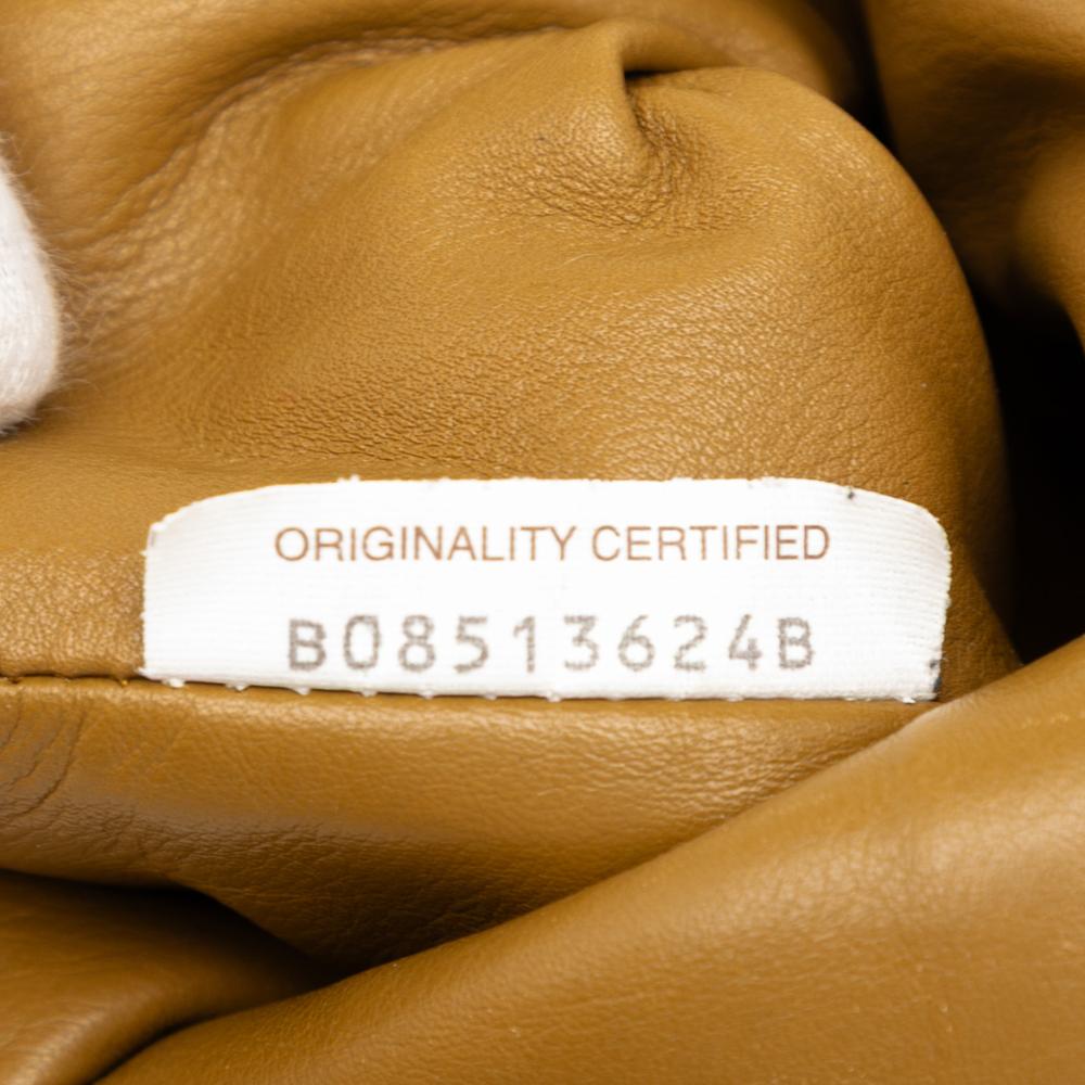 Bottega Veneta AB Bottega Veneta Brown Lambskin Leather Leather Lambskin The Mini Pouch Crossbody Italy