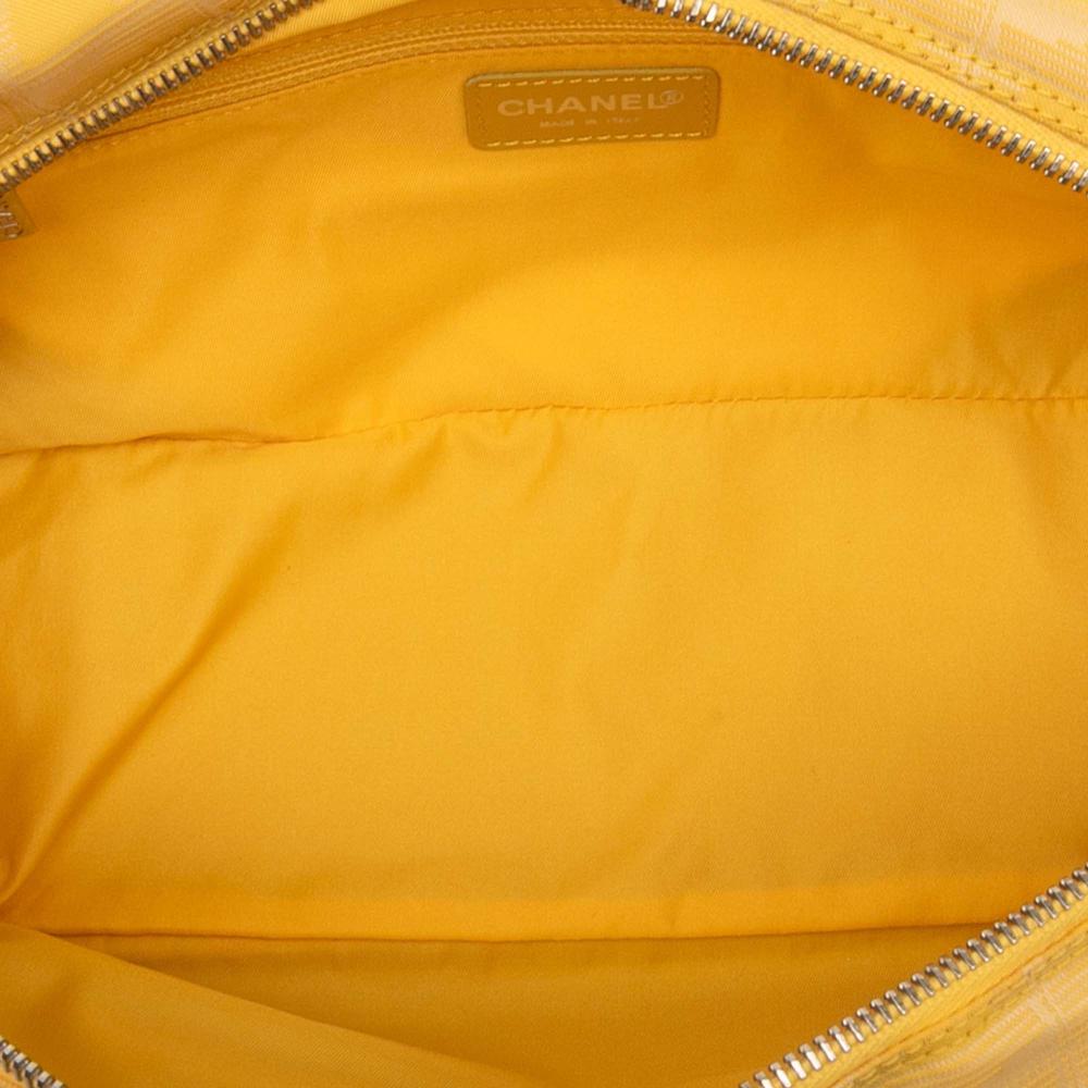 Chanel B Chanel Yellow Nylon Fabric New Travel Line Handbag Italy