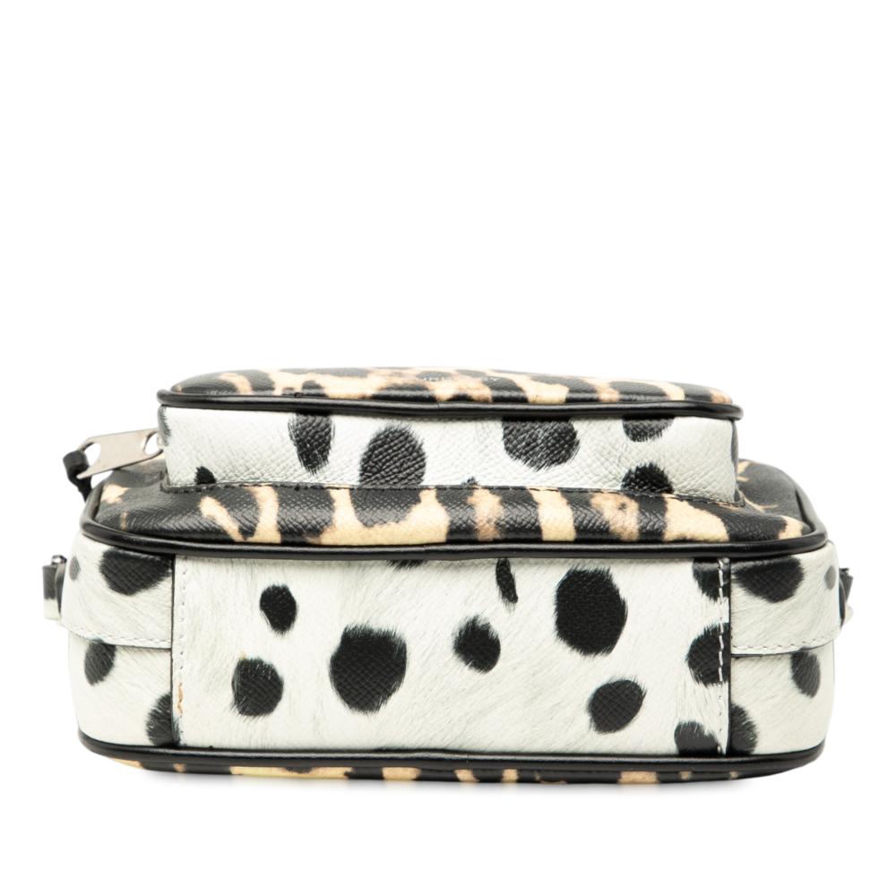 Burberry B Burberry Brown Calf Leather Leopard Printed Camera Bag Italy