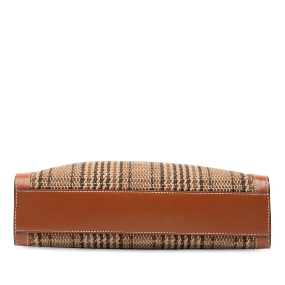 Celine AB Celine Brown Canvas Fabric Small Vertical Cabas Satchel Italy