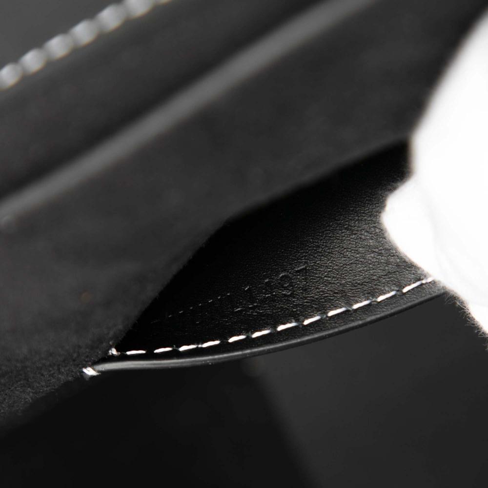 Burberry AB Burberry White with Black Calf Leather Medium Bicolor Soft Pocket Satchel Italy