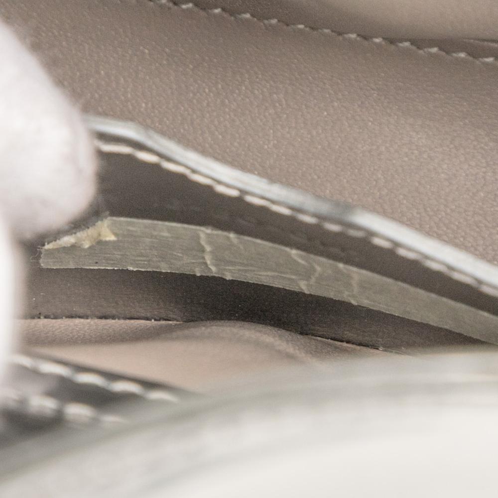 Christian Dior B Dior Silver Lambskin Leather Leather Micro Metallic Lambskin Cannage Bear Lady Dior Italy