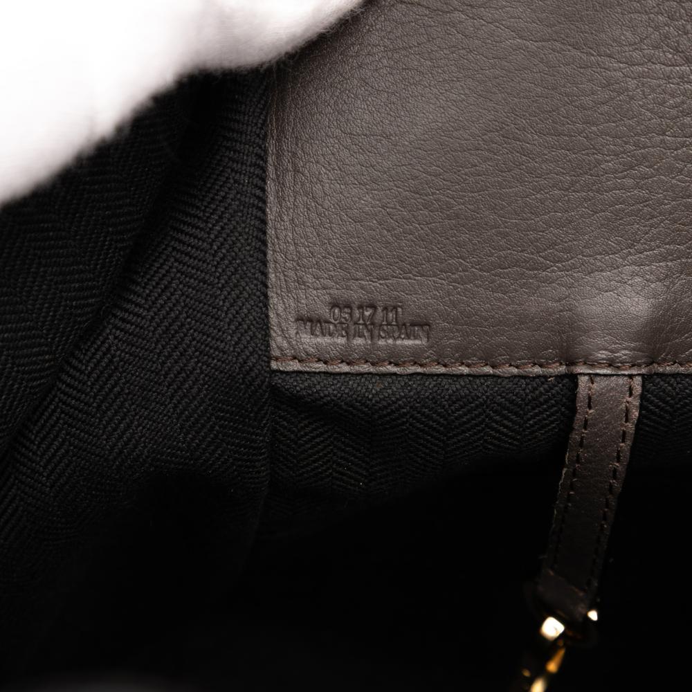 Loewe B LOEWE Brown Calf Leather Small Tricolor Soft Grained skin Hammock Bag Spain