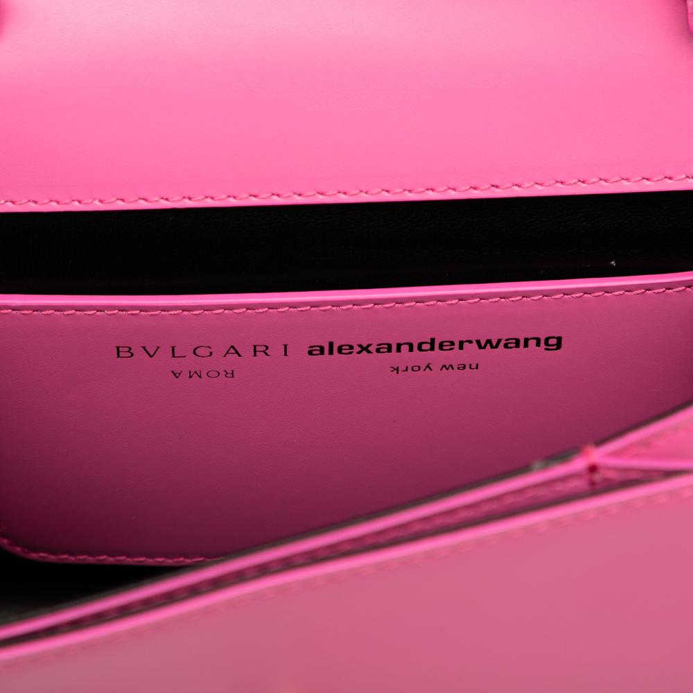 Bvlgari AB Bvlgari Pink Calf Leather Alexander Wang Serpenti Convertible Bag Italy
