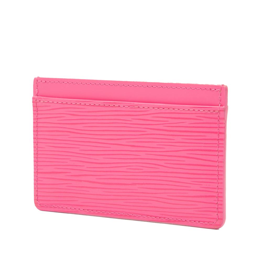 Louis Vuitton AB Louis Vuitton Pink Epi Leather Leather Card Holder Spain