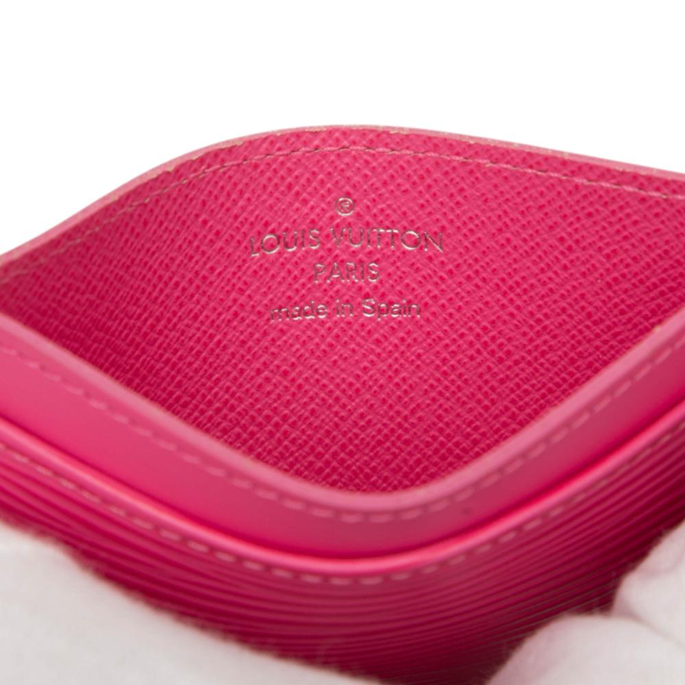 Louis Vuitton AB Louis Vuitton Pink Epi Leather Leather Card Holder Spain