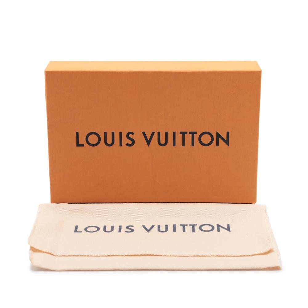 Louis Vuitton AB Louis Vuitton Blue Taiga Leather Leather Monogram Taigarama Brazza Bifold Long Wallet France