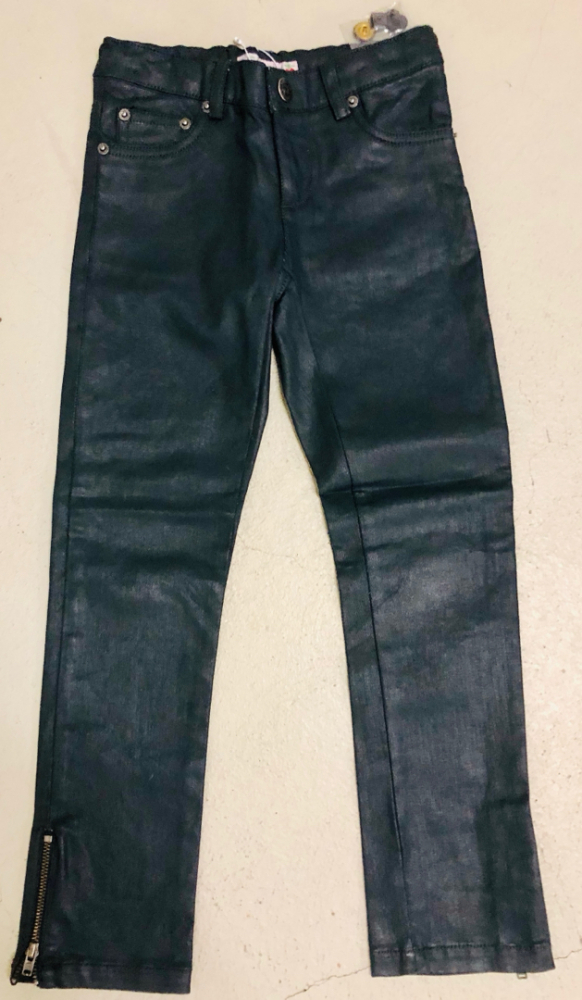 Bonpoint Schimmernde Jeans Hose mit Reißverschluss am Hosenbein