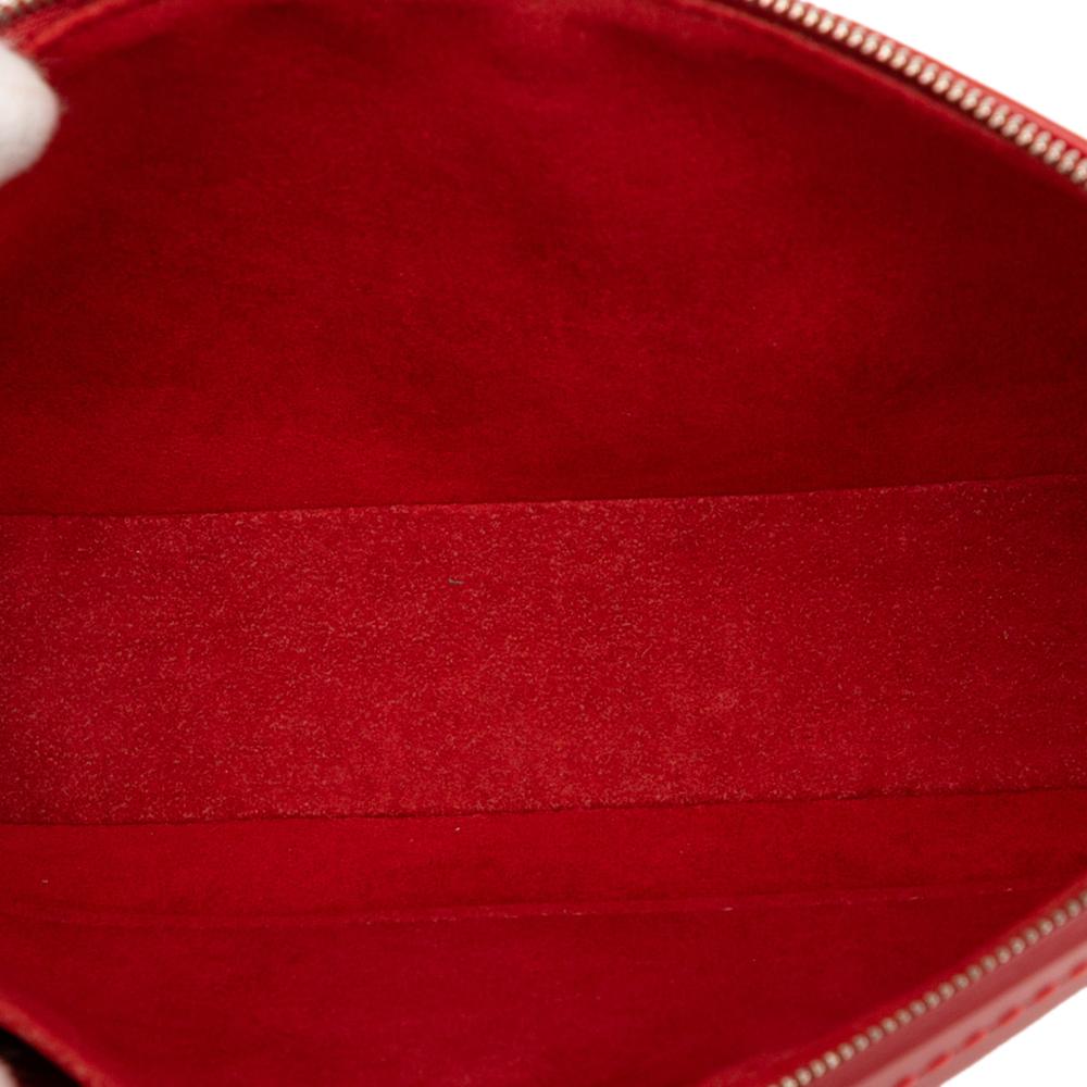 Louis Vuitton AB Louis Vuitton Red Epi Leather Leather Epi Pochette Accessoires France