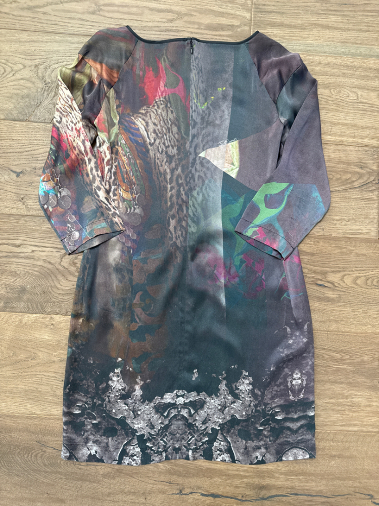 Just Cavalli Robe courte en soie à motifs