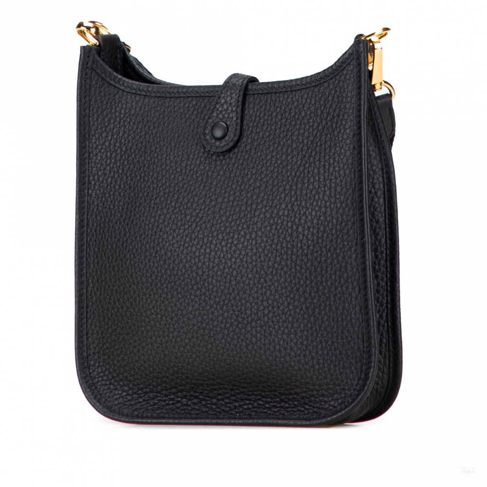 Hermès Evelyne 16 TPM Taurillon Clemence Leather Amazone Hobo Crossbody Noir