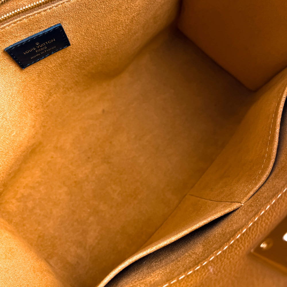 Louis Vuitton On My Side MM Leather Monogram Sides Tote Handbag Monogram