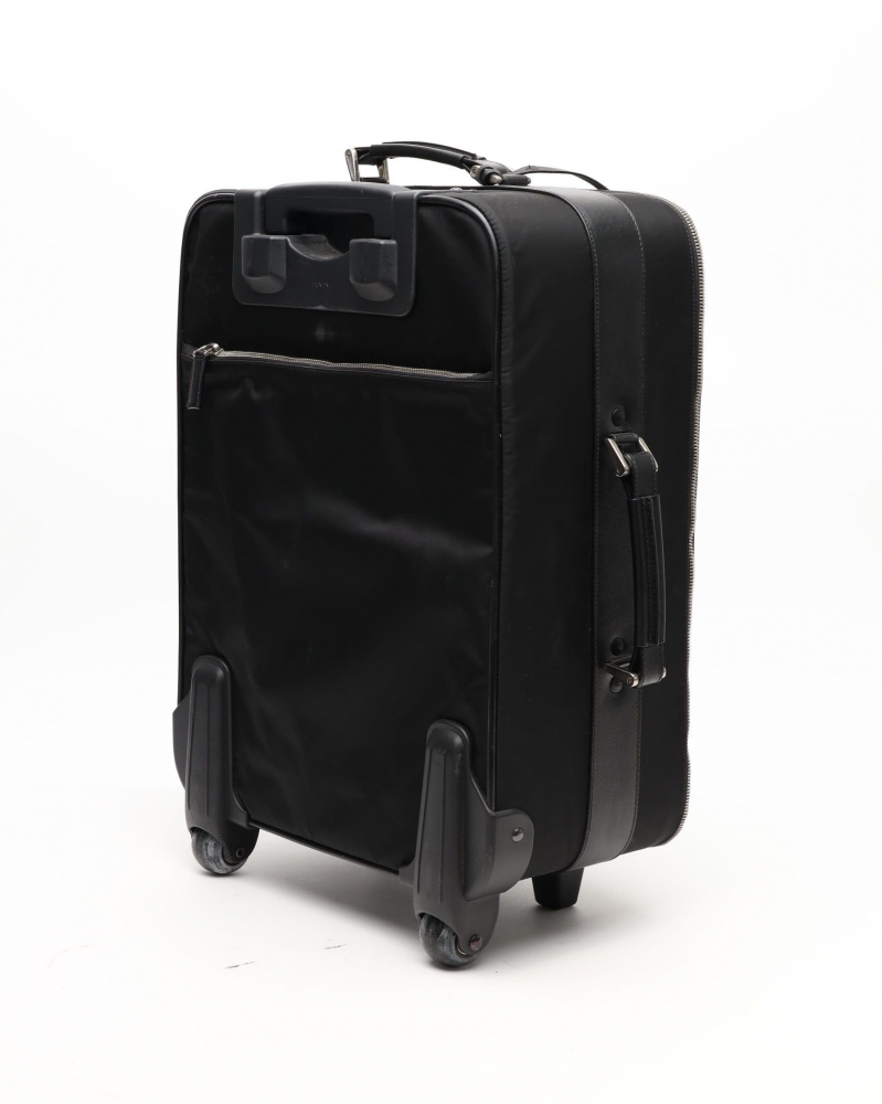 Prada Tessuto Saffiano Luggage Trolley Travel Bag