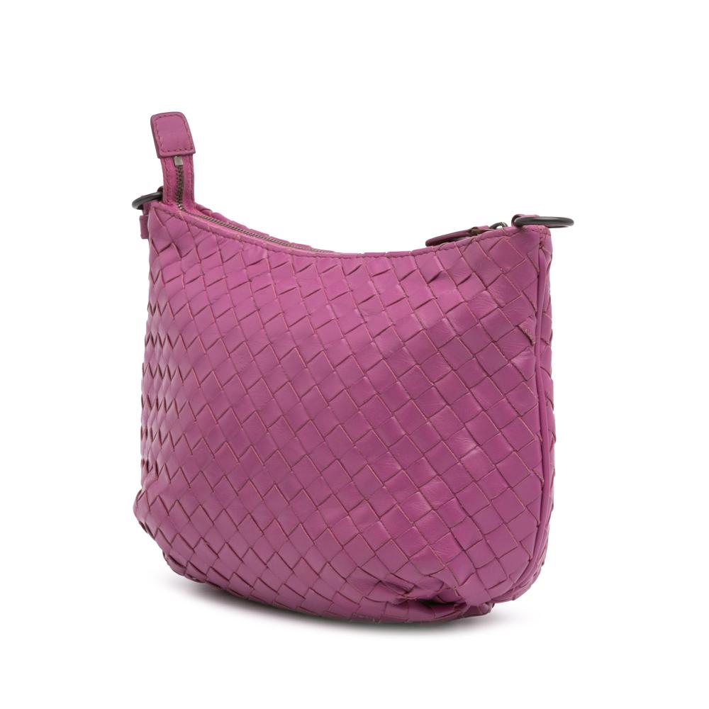 Bottega Veneta B Bottega Veneta Purple Nappa Leather Leather Nappa Intrecciato Crossbody Italy