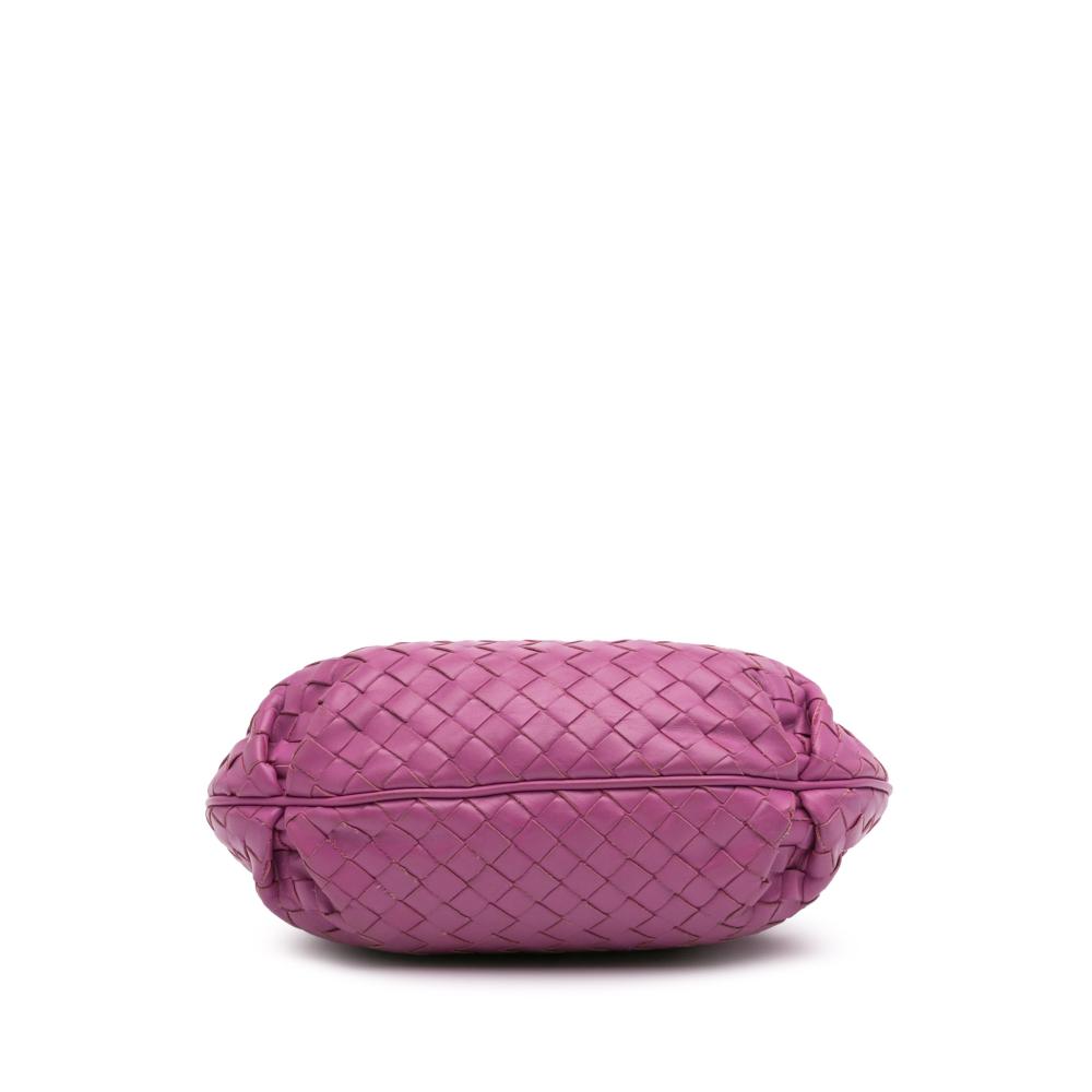 Bottega Veneta B Bottega Veneta Purple Nappa Leather Leather Nappa Intrecciato Crossbody Italy