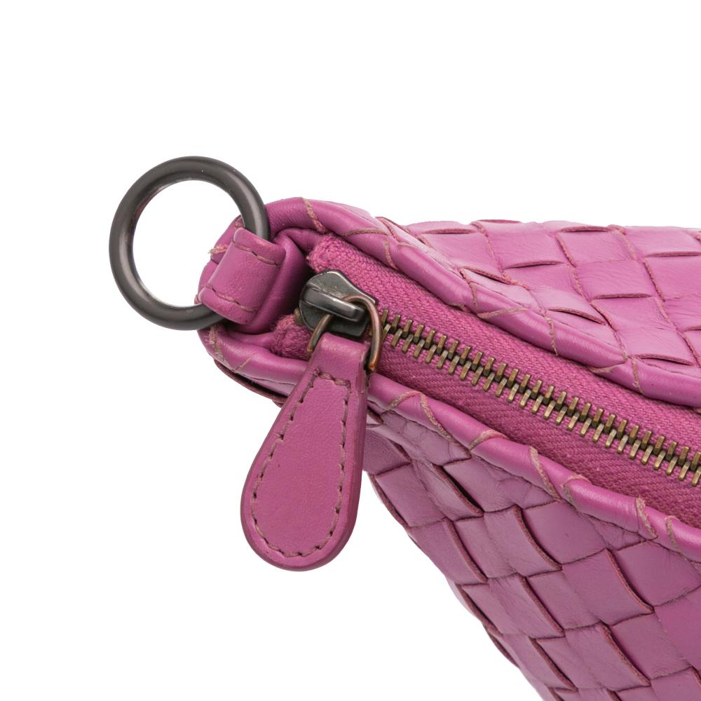 Bottega Veneta B Bottega Veneta Purple Nappa Leather Leather Nappa Intrecciato Crossbody Italy