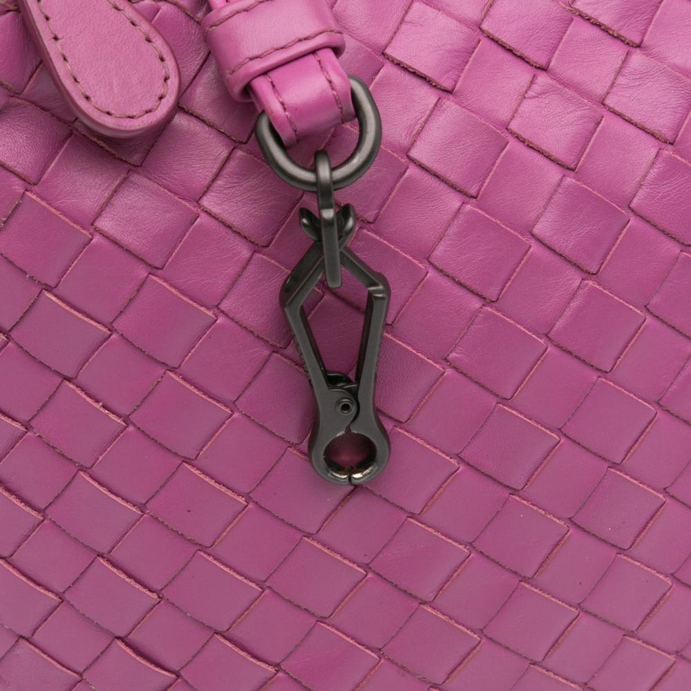 Bottega Veneta B Bottega Veneta Purple Nappa Leather Leather Nappa Intrecciato Crossbody Italy