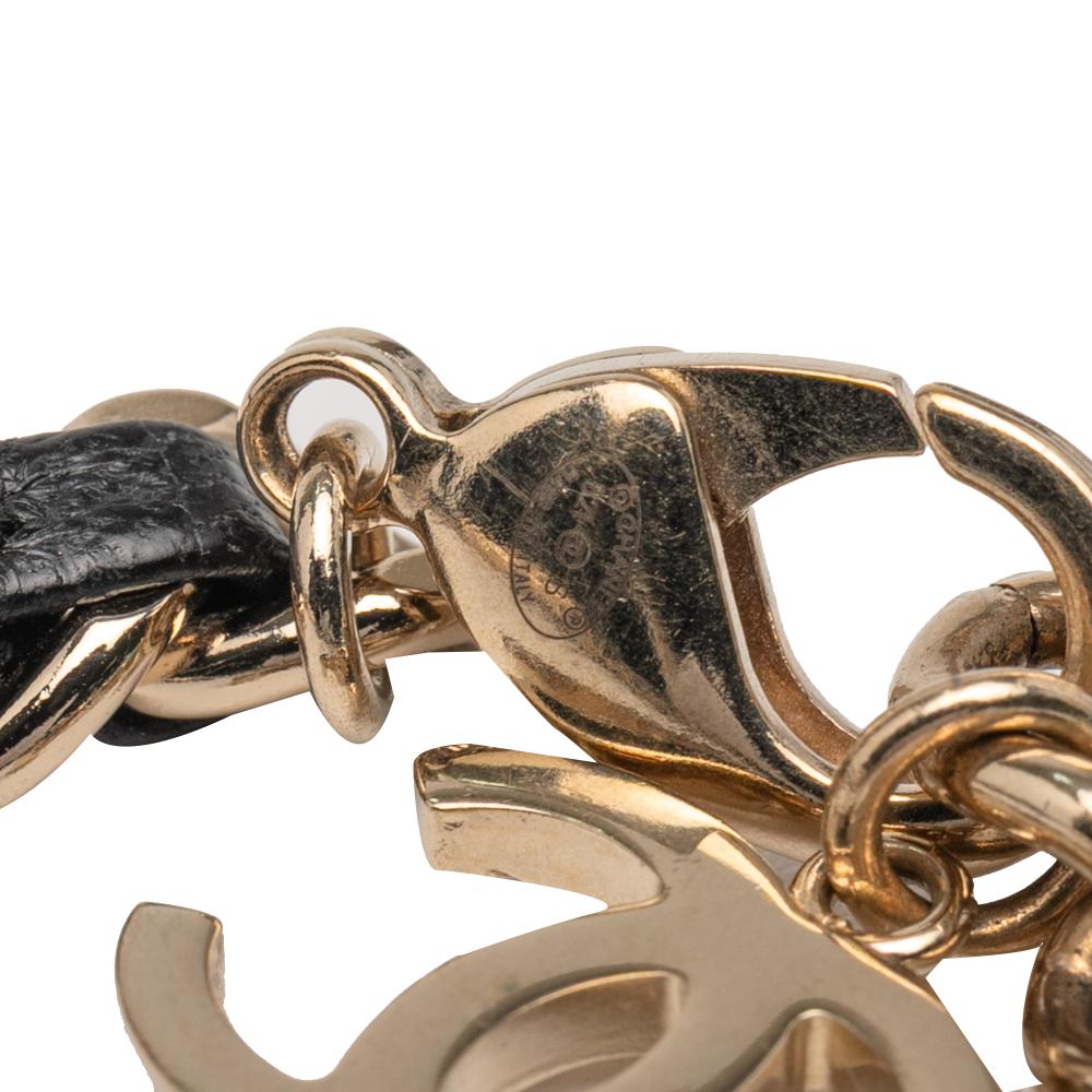 Chanel B Chanel Gold Gold Plated Metal CC Quilted Flap Bag Pendant Necklace Italy