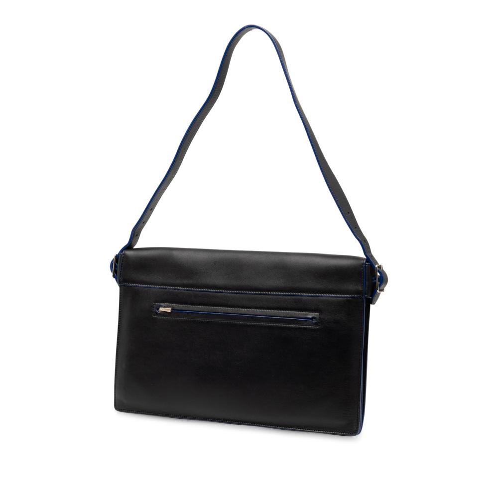 Celine B Celine Black with Multi Calf Leather Tricolor skin and Suede Diamond Shoulder Bag Italy