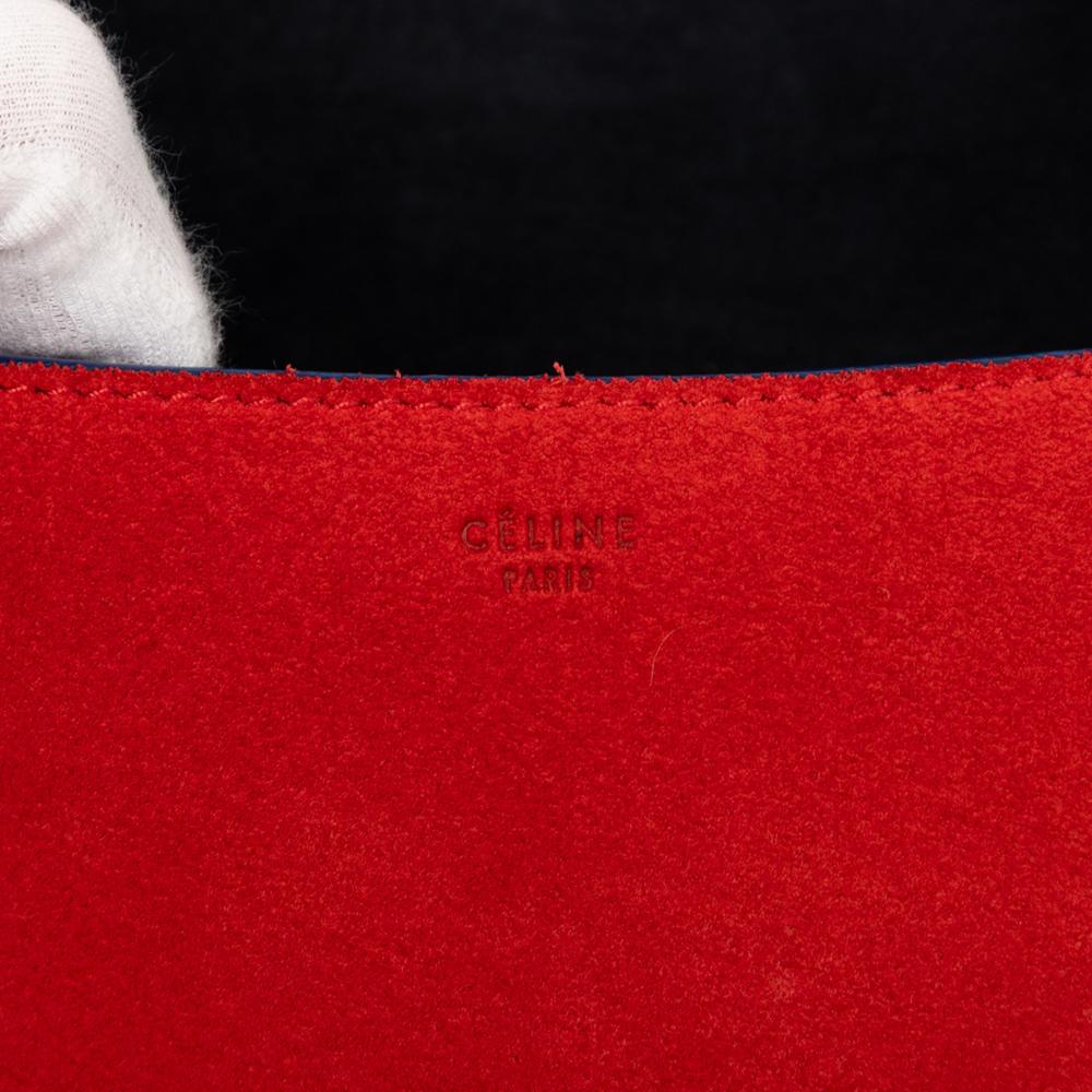 Celine B Celine Black with Multi Calf Leather Tricolor skin and Suede Diamond Shoulder Bag Italy