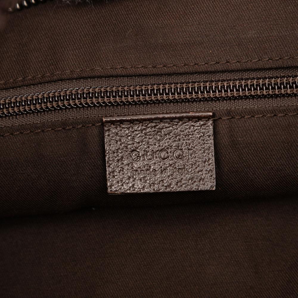 Gucci B Gucci Brown Beige Canvas Fabric GG Crossbody Italy