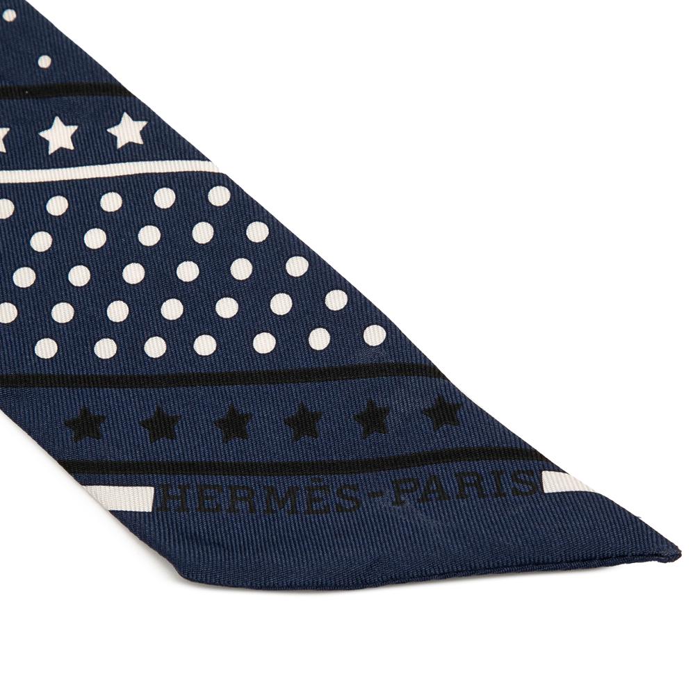 Hermès AB Hermès Red Silk Fabric Les Flacons Bandana Twilly Scarf France