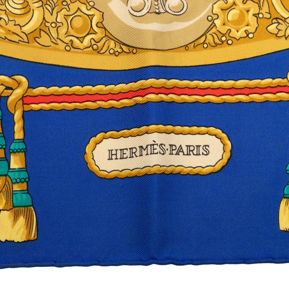 Hermès B Hermès Blue Silk Fabric Hommage A Charles Garnier Scarf France