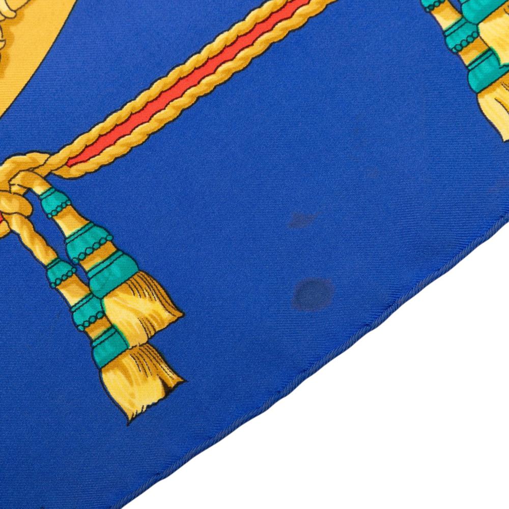 Hermès B Hermès Blue Silk Fabric Hommage A Charles Garnier Scarf France