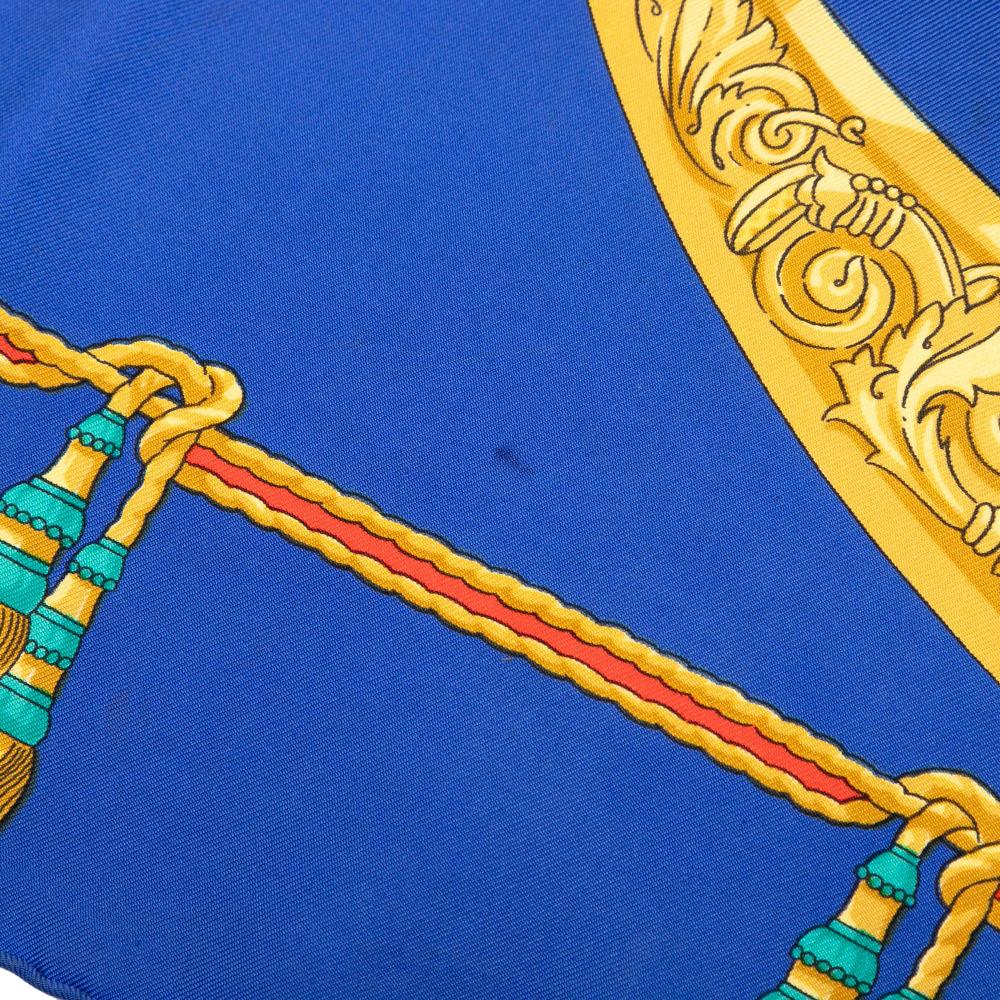 Hermès B Hermès Blue Silk Fabric Hommage A Charles Garnier Scarf France