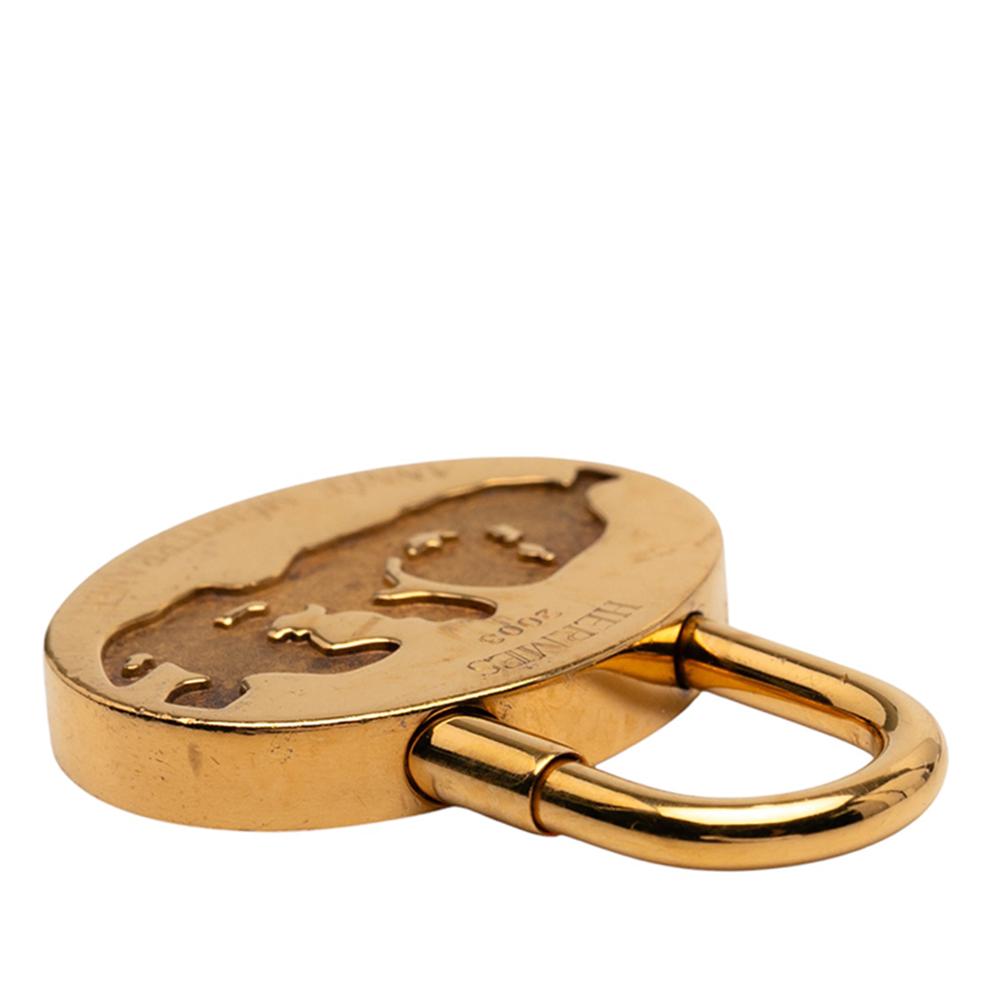 Hermès B Hermès Gold Gold Plated Metal Annee Mediterranee Cadena Bag Charm France