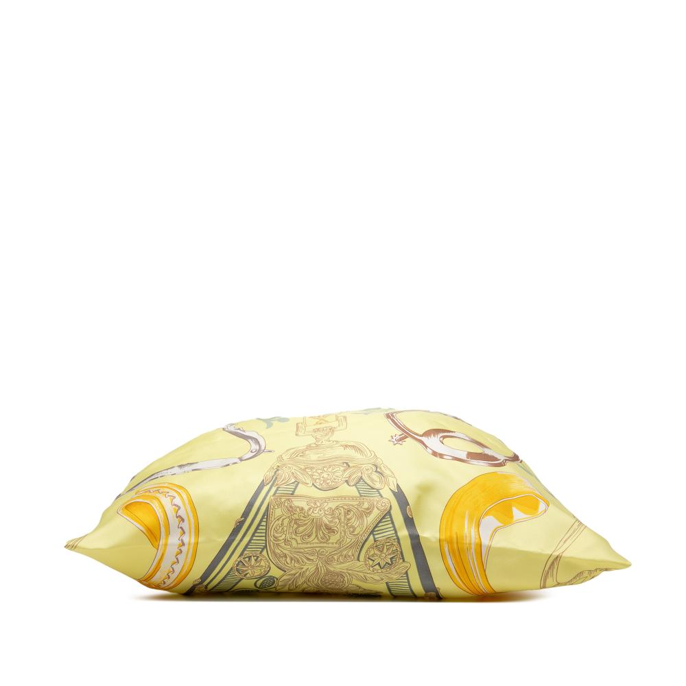 Hermès A Hermès Yellow Light Yellow Silk Fabric Etriers So Tote France