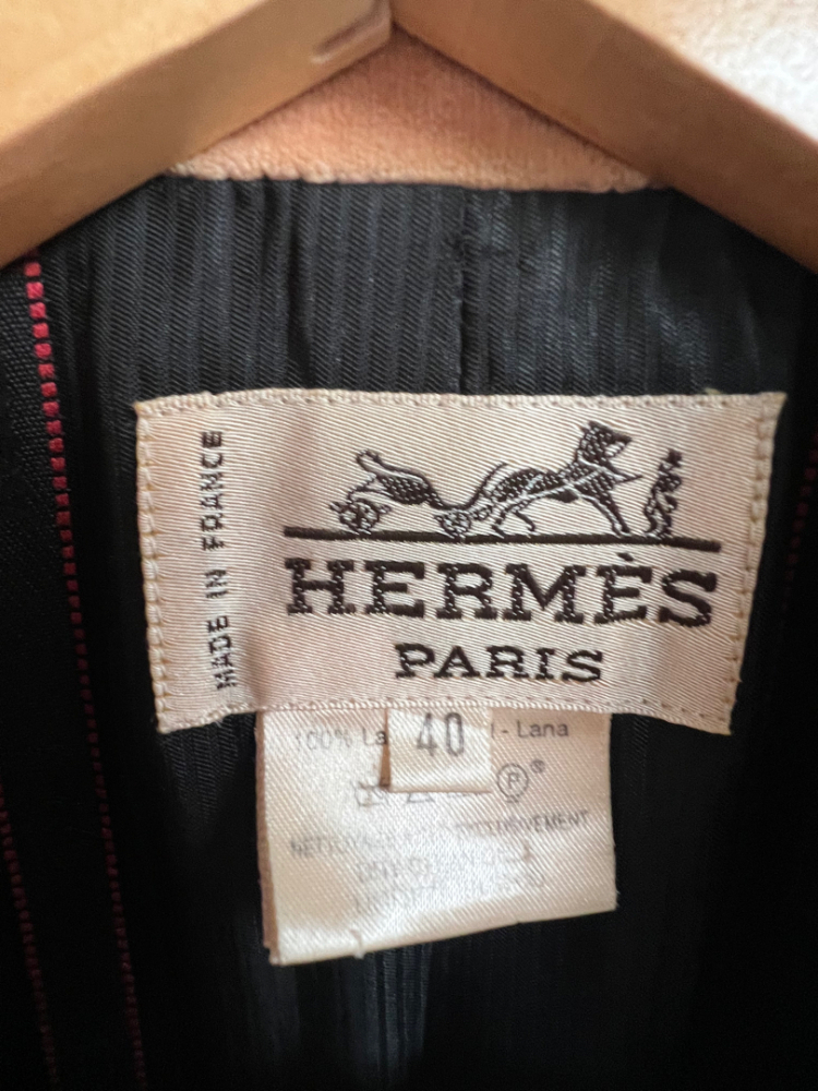 Hermès Paris – Tailored Wool Skirt Suit