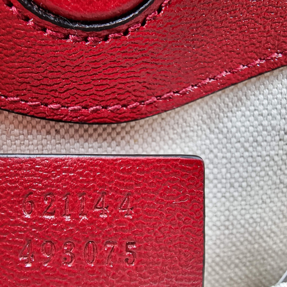 Gucci Horsebit Leather 2-Ways Tote Shoulder Bag Red