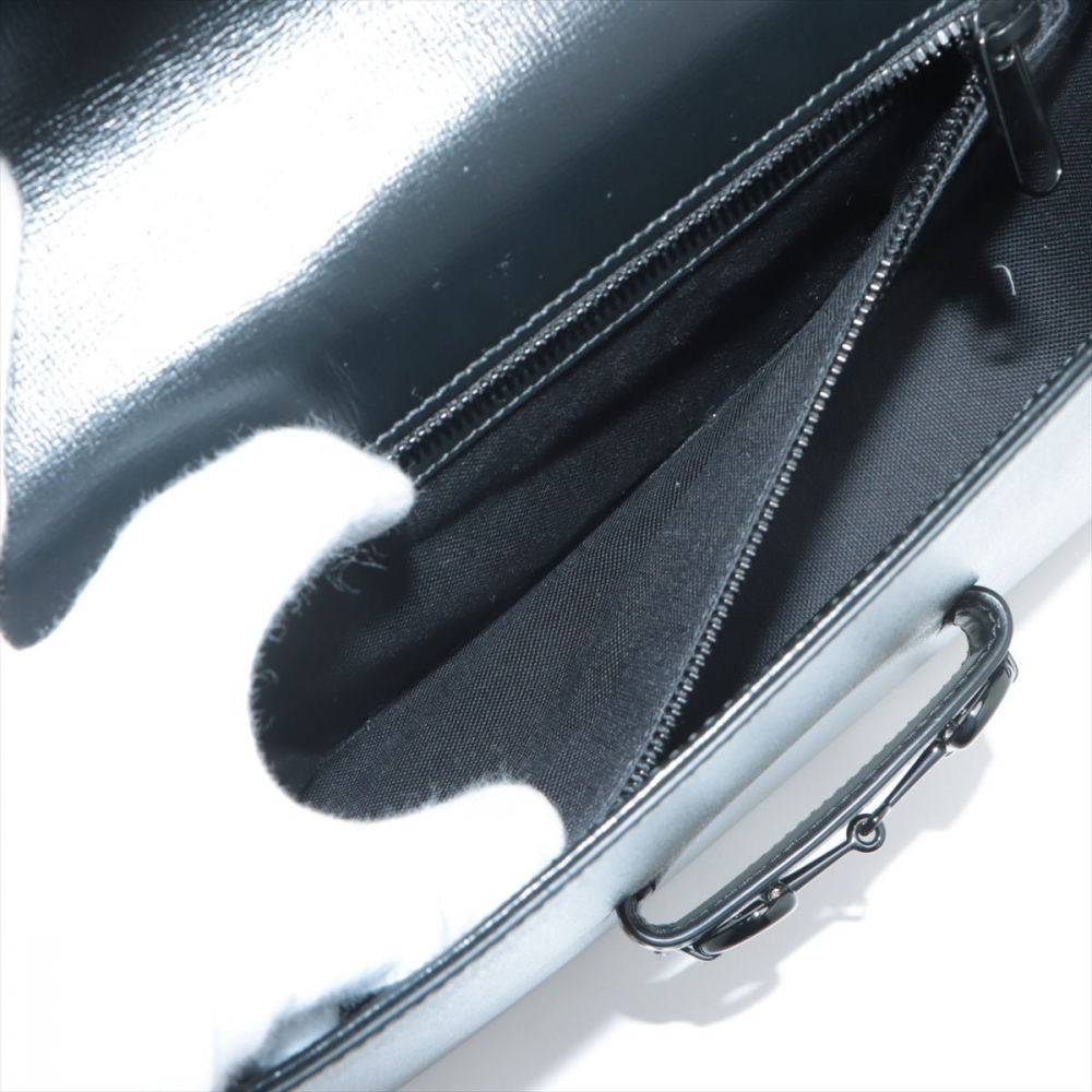 Gucci Horsebit 1955 Leather 2-Ways Messenger Shoulder Bag Black