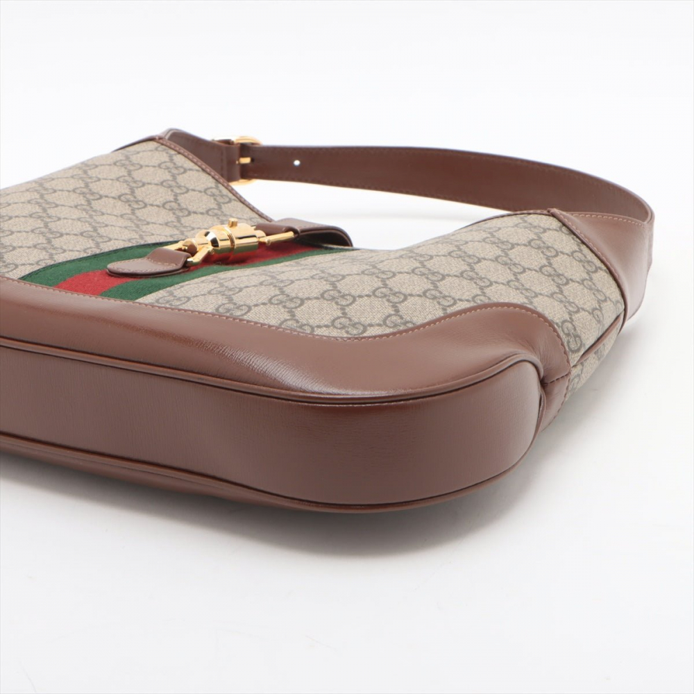 Gucci Jackie 1961 Medium Striped Canvas Hobo Shoulder Bag GG Supreme