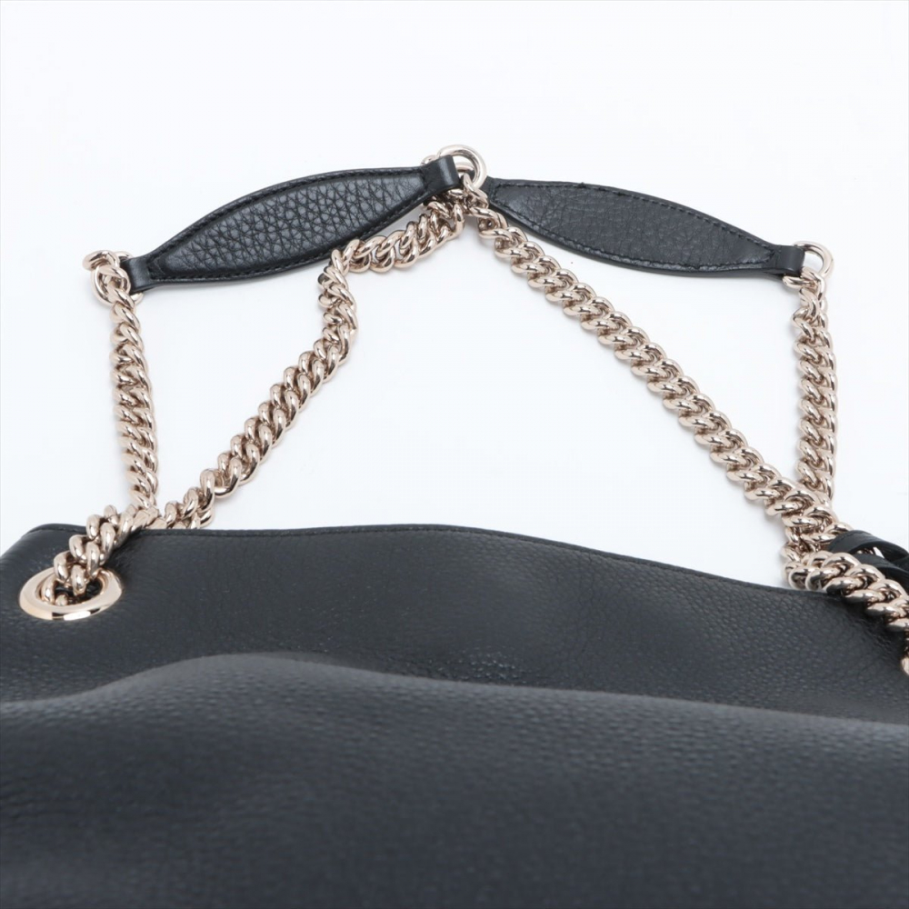 Gucci Soho Leather Shoulder Bag Black