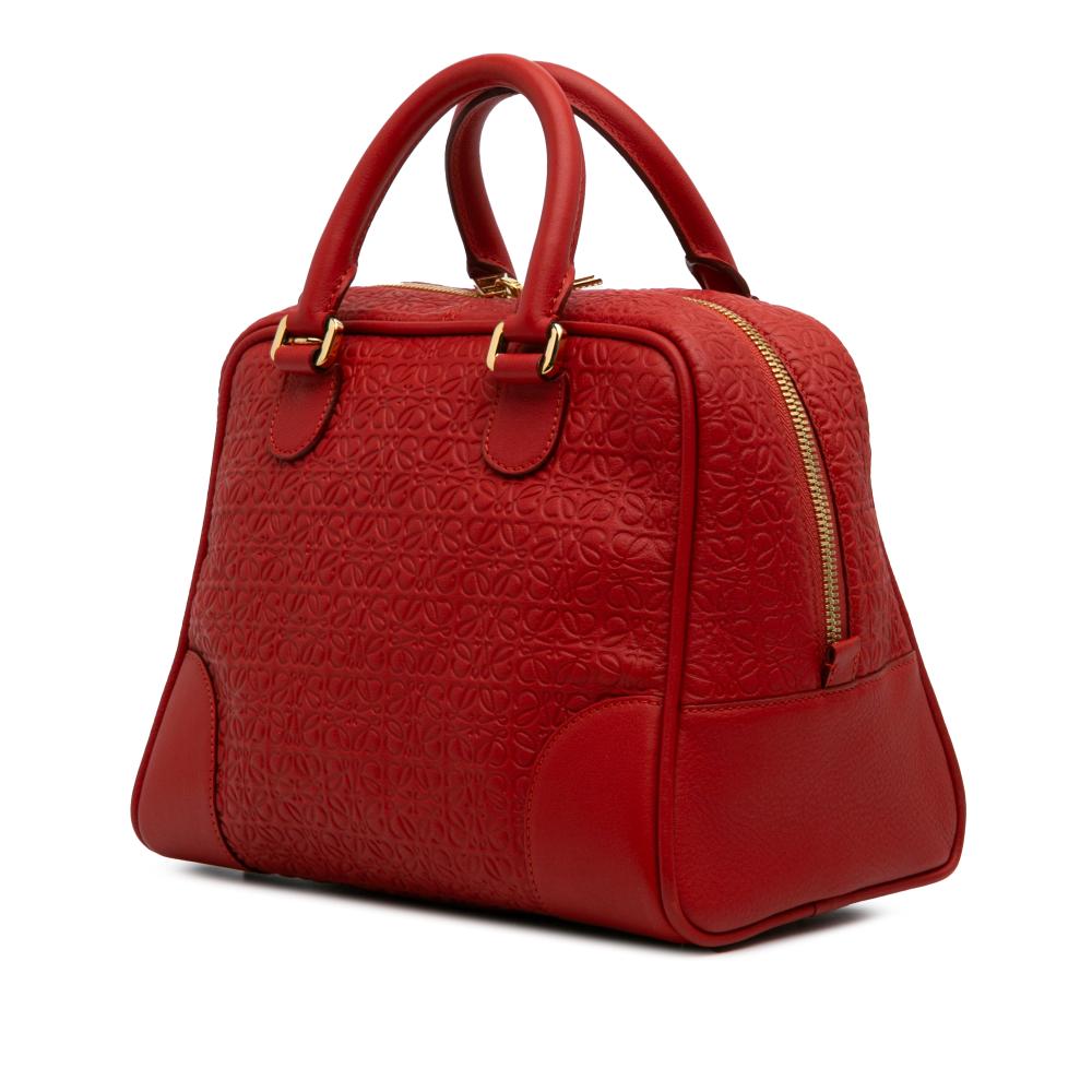 Loewe B LOEWE Red Calf Leather Anagram Embossed Amazona 75 Spain