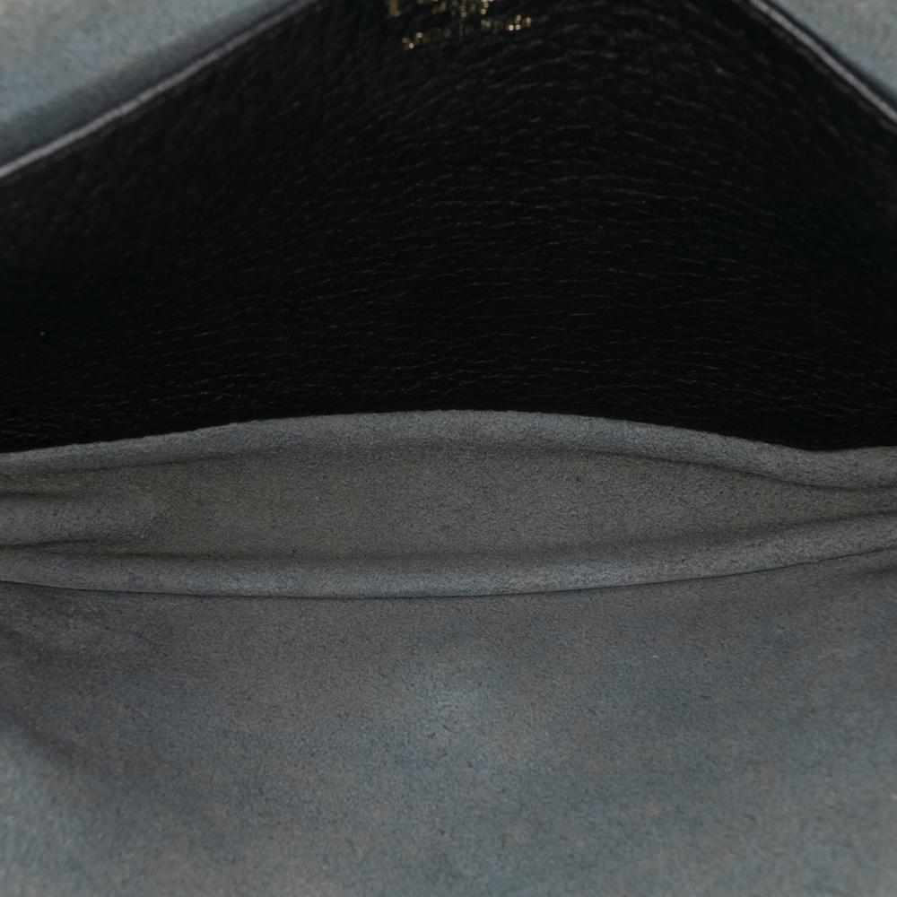 Loewe B LOEWE Black Calf Leather Pebbled skin Anagram Ines Flap Crossbody Spain