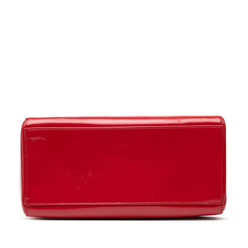 Christian Dior B Dior Red Patent Leather Leather Medium Patent Lady Dior Italy