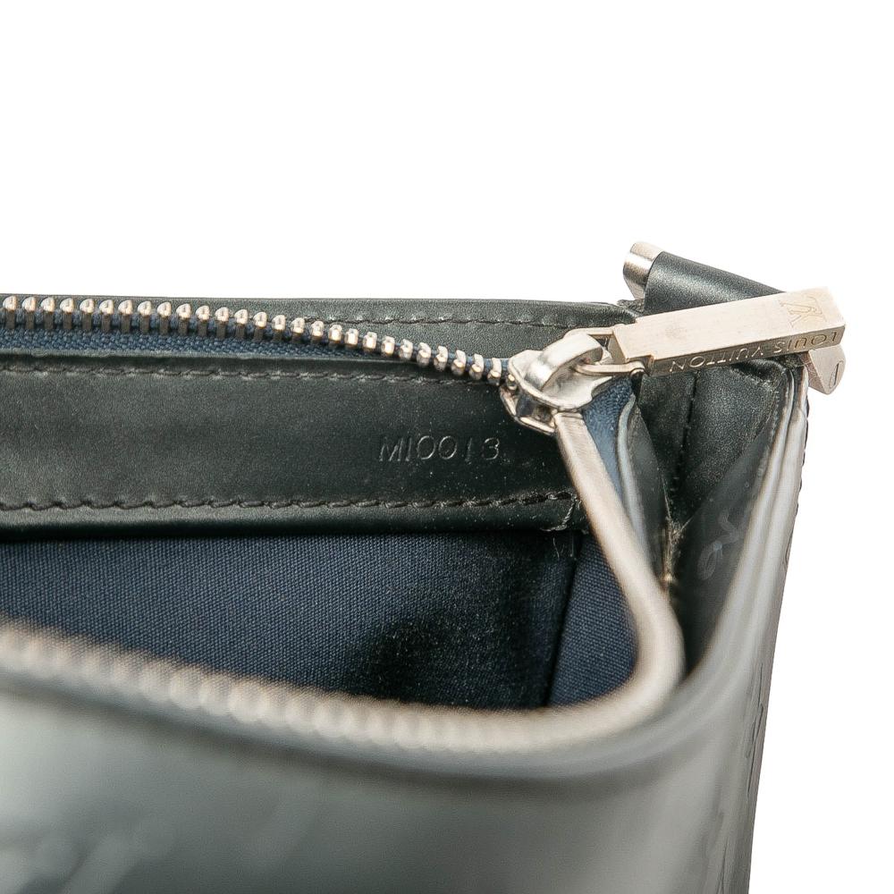 Louis Vuitton B Louis Vuitton Gray Dark Gray Calf Leather Monogram Mat Fowler France